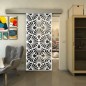 Glasschiebetür ECO-LINE - Fineprint Modell 183 Weiss auf Grauglas Glasschiebetür ECO-LINE - Fineprint Modell 183 Weiss auf Grauglas