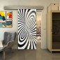 Glasschiebetür ECO-LINE - Fineprint Modell 189 Weiss auf Grauglas