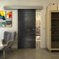 Glasschiebetür ECO-LINE - Fineprint Modell 193 Schwarz auf Grauglas Glasschiebetür ECO-LINE - Fineprint Modell 193 Schwarz auf Grauglas