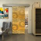 Glasschiebetür ECO-LINE - Fineprint Modell 198 Gold auf Grauglas
