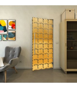 Pendeltür - Fineprint Model 033 Gold auf Grauglas