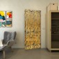 Pendeltür - Fineprint Modell 091 Gold auf Grauglas Pendeltür - Fineprint Modell 091 Gold auf Grauglas