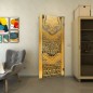 Pendeltür - Fineprint Modell 156 Gold auf Grauglas Pendeltür - Fineprint Modell 156 Gold auf Grauglas