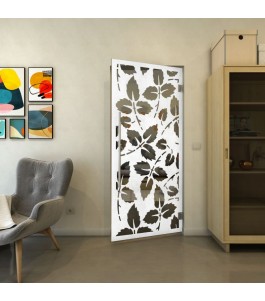 Pendeltür - Fineprint Model 175 Weiss auf Grauglas