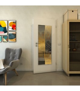 Lichtausschnitt - Fineprint Model 059 Gold auf Grauglas