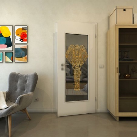 Lichtausschnitt - Fineprint Model 078 Gold auf Grauglas