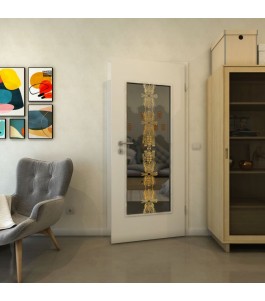 Lichtausschnitt - Fineprint Model 081 Gold auf Grauglas
