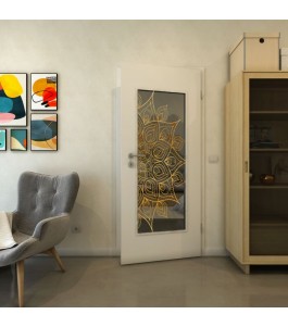 Lichtausschnitt - Fineprint Model 088 Gold auf Grauglas