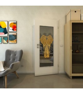 Lichtausschnitt - Fineprint Model 098 Gold auf Grauglas