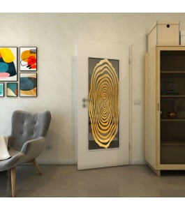Lichtausschnitt - Fineprint Model 109 Gold auf Grauglas