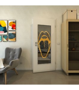 Lichtausschnitt - Fineprint Model 111 Gold auf Grauglas