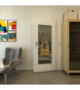 Lichtausschnitt - Fineprint Model 119 Gold auf Grauglas