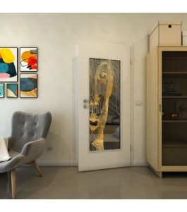 Lichtausschnitt - Fineprint Model 123 Gold auf Grauglas