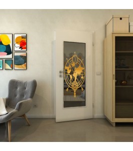 Lichtausschnitt - Fineprint Model 127 Gold auf Grauglas