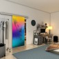 Glasschiebetür SLIM-LINE - Fineprint Modell 120 Verlauf auf Grauglas Glasschiebetür SLIM-LINE - Fineprint Modell 120 Verlauf auf Grauglas