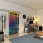 Glasschiebetür SLIM-LINE - Fineprint Modell 150 Verlauf auf Grauglas Glasschiebetür SLIM-LINE - Fineprint Modell 150 Verlauf auf Grauglas