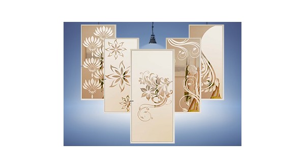 Lichtausschnitte Sandgestrahlte Florale-Motive