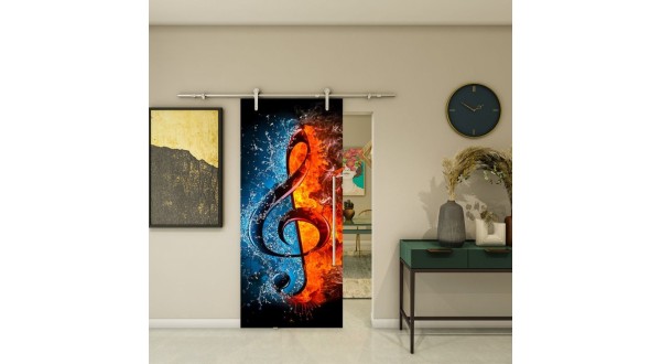 Glasschiebetüren FOTOPRINT Pipe-Line Musik