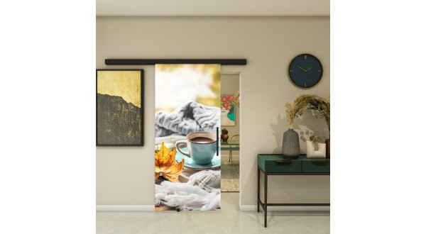 Glasschiebetüren FOTOPRINT Black-Line Kaffe
