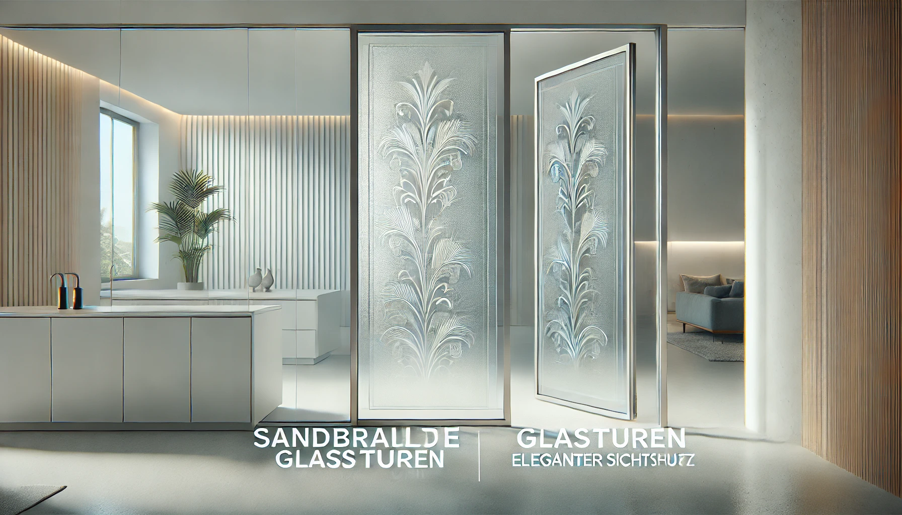 Sandgestrahlte Glastüren - 1 Sandgestrahlte Glastüren - 1