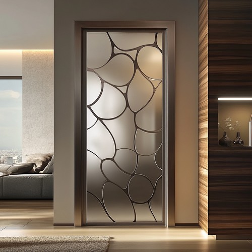 Elegante Fineprint Designs auf Glas